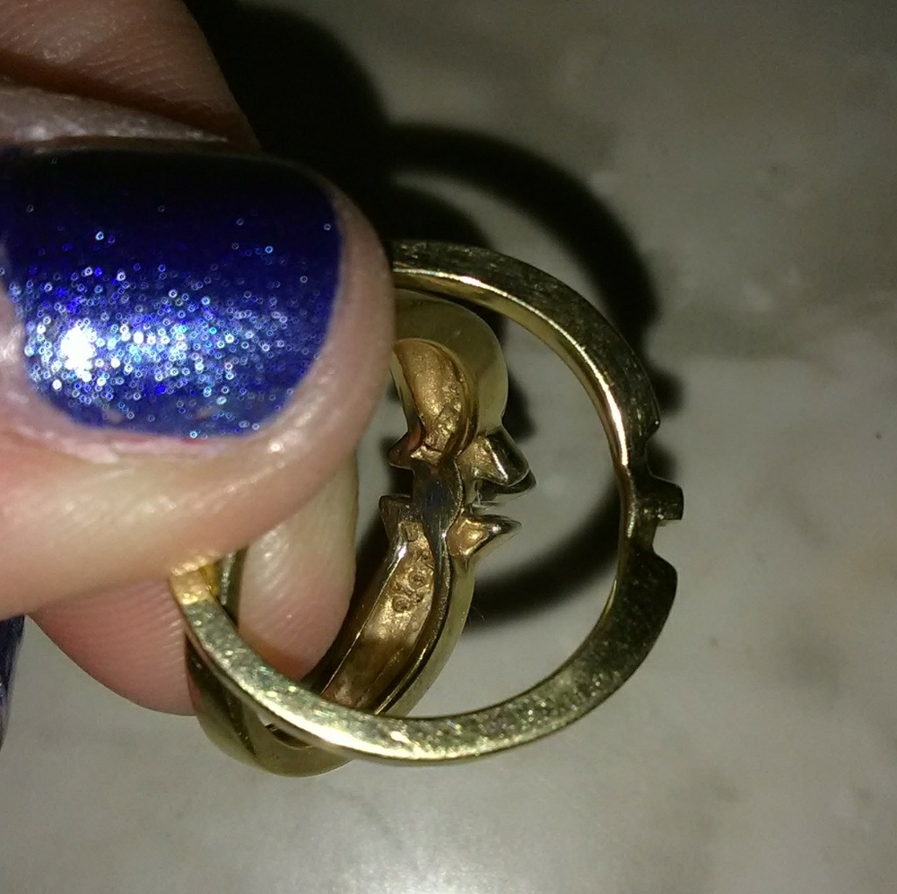 Diamond and gold wedding set - Picture 7 of 13